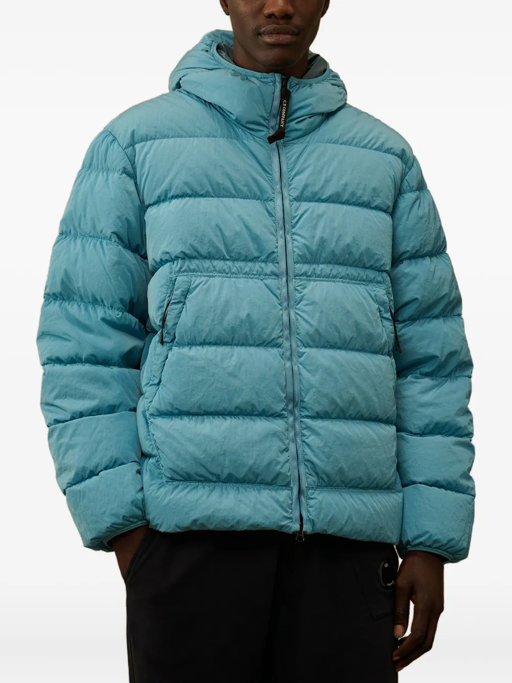 C.P. Company goggle-hood down jacket Blauw