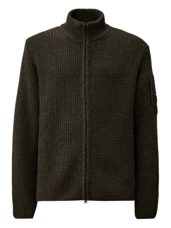 YE OLDE & NEW MAN ウールフリース　ハイネックカーディガン C.P. Company ハイネック ジップカーディガン | グリーン | FARFETCH JP