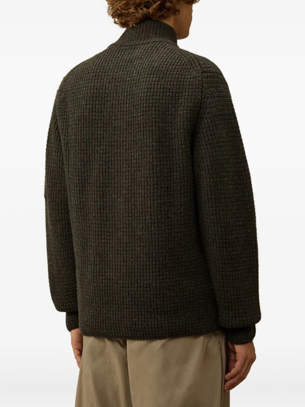 C.P. Company Vest met hoge hals en rits Groen
