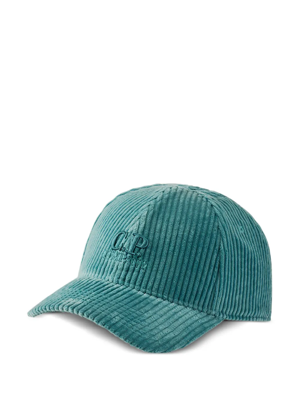 C.p. Company Logo-embroidered Corduroy Cap In Blue