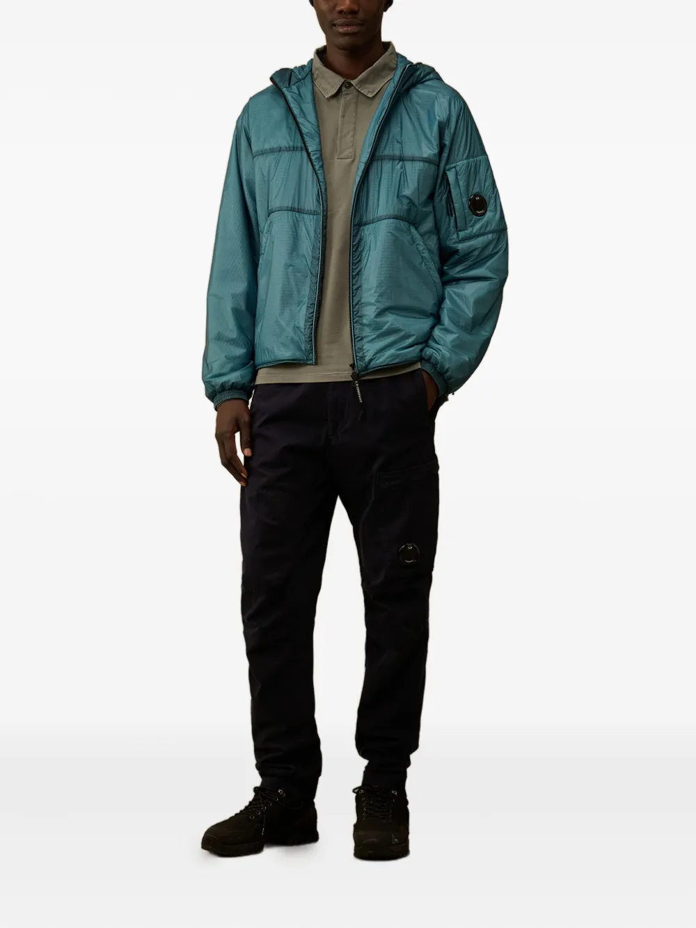 C.P. Company Gevoerd jack met capuchon Blauw