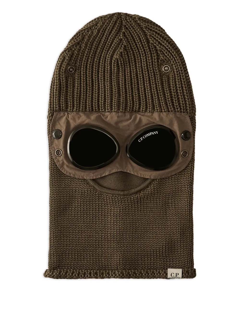 C.P. Company goggle-detail wool balaclava | Green | Image 1