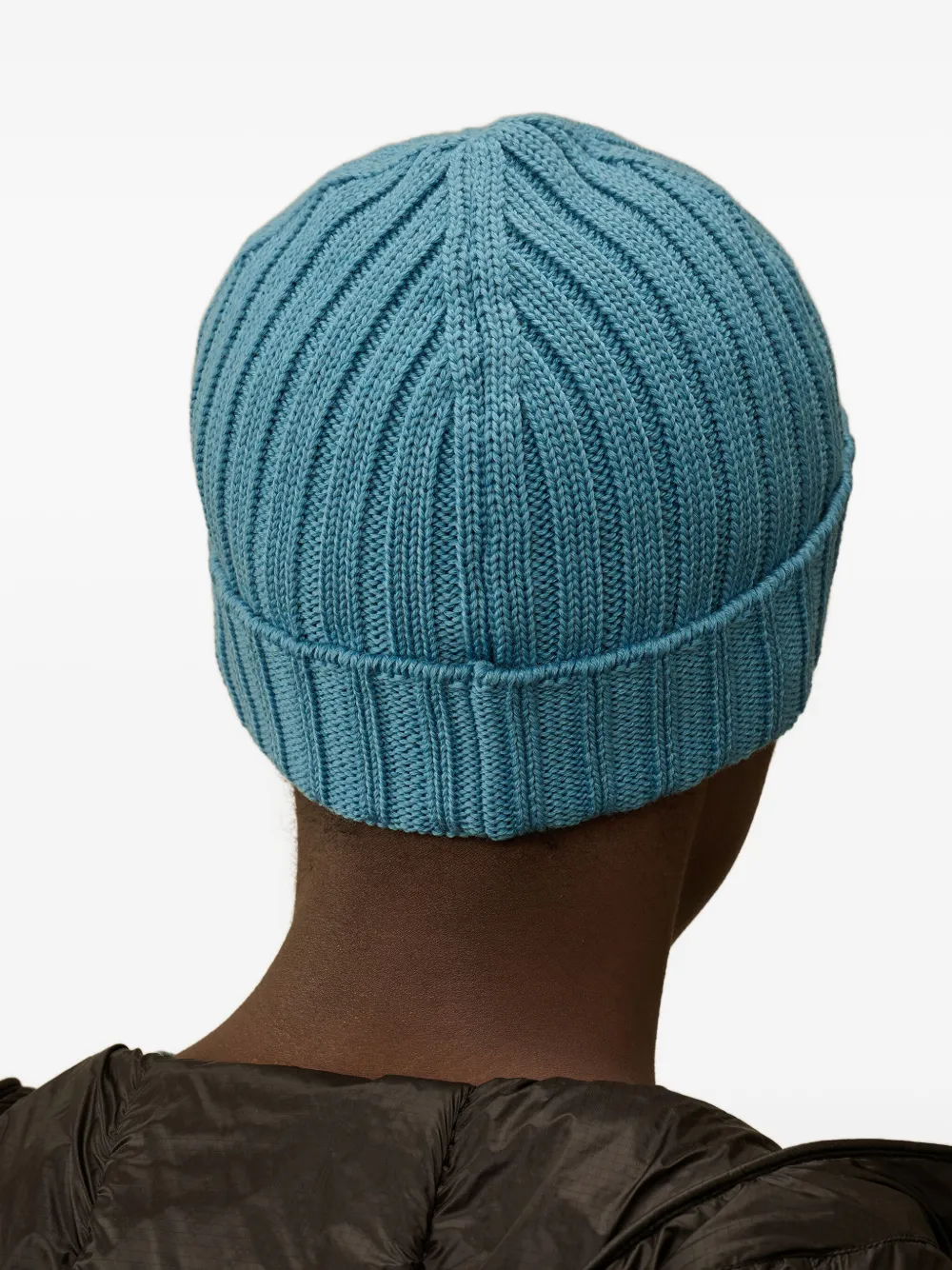 C.p. Company Ribbed-wool Beanie Hat In Blue