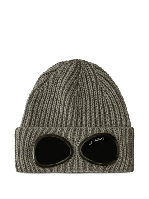 C.P. Company goggle-lens ribbed-wool beanie hat