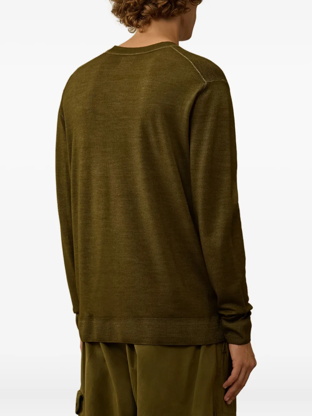 C.P. Company lens-detail sweater Groen