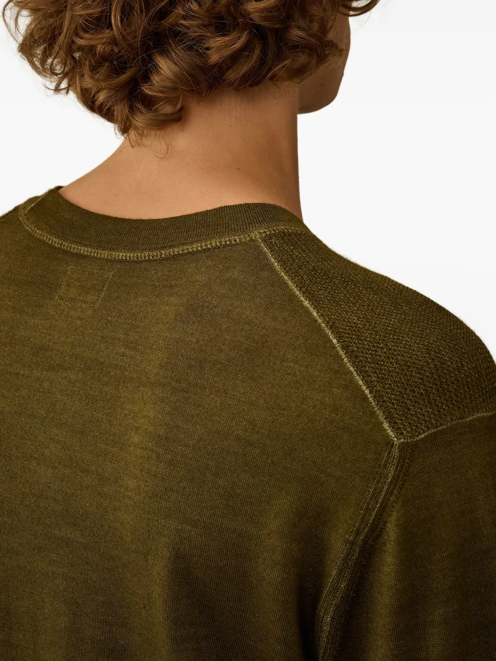 C.P. Company lens-detail sweater Groen