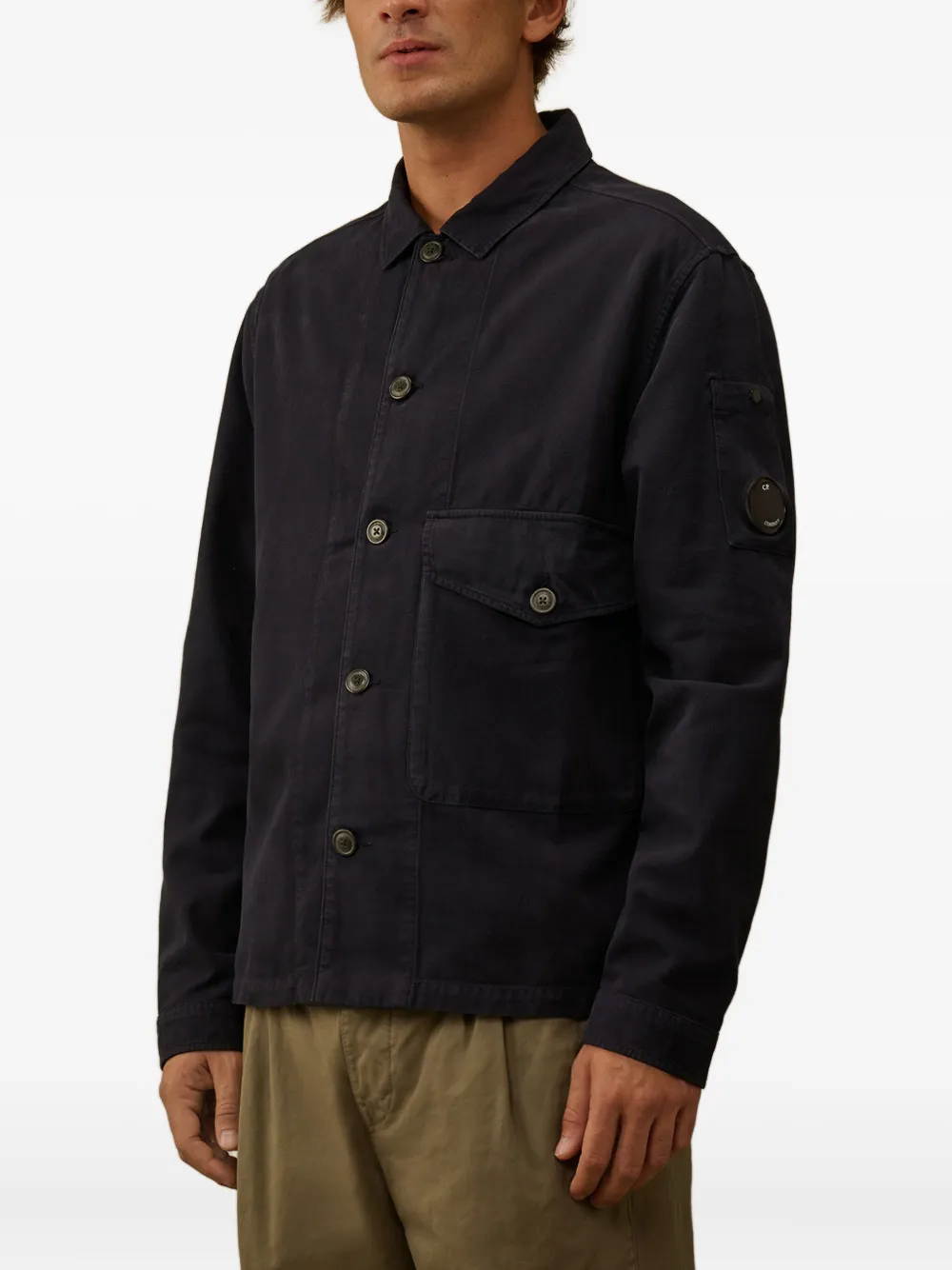 C.P. Company Lens-details shirtjack Blauw