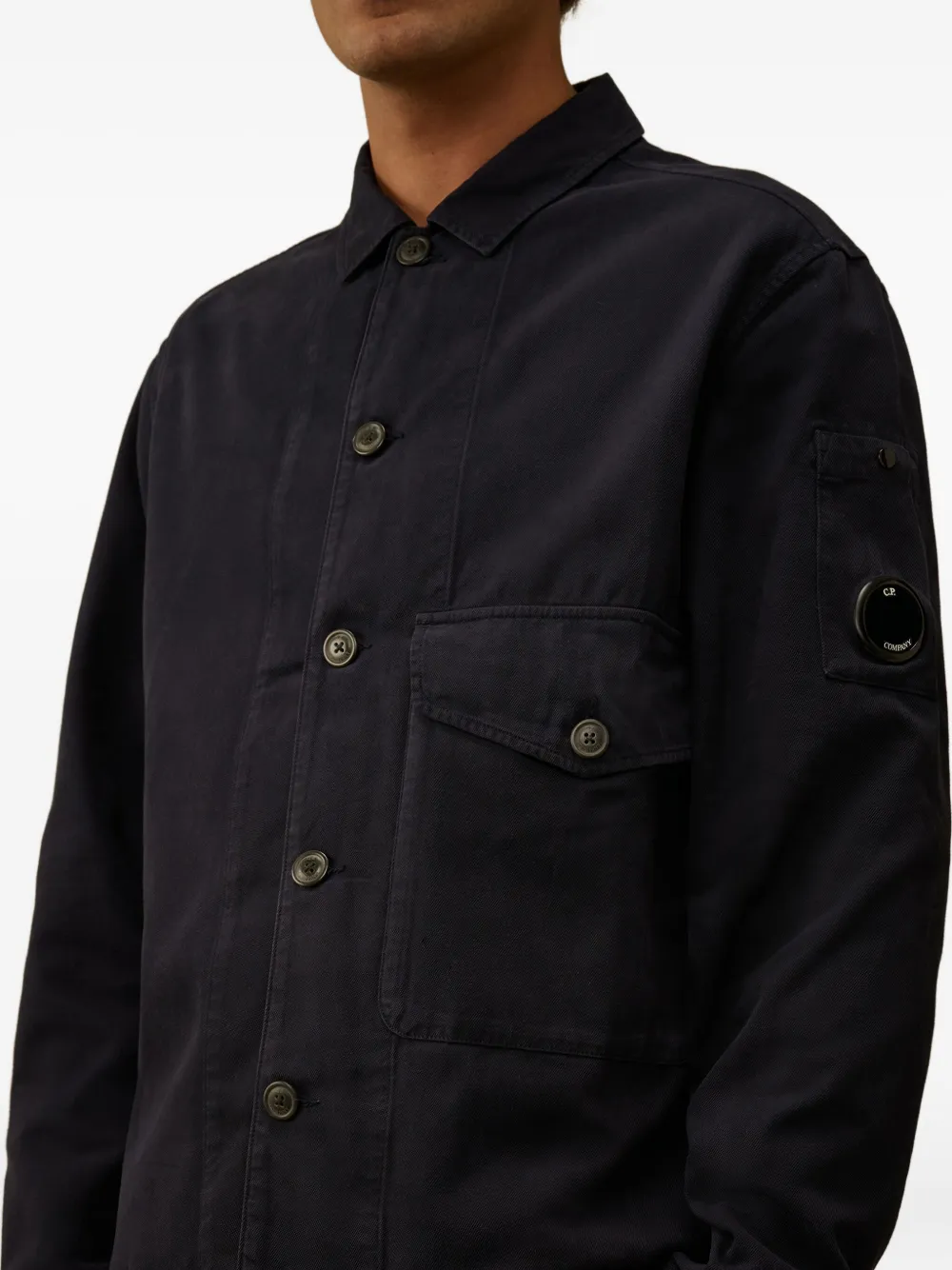C.P. Company Lens-details shirtjack Blauw