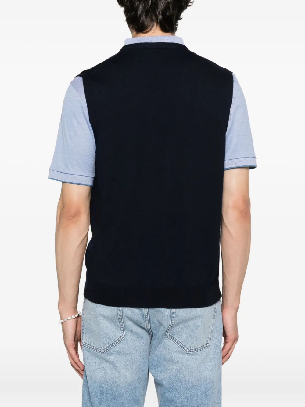 Gran Sasso Vest met knopen Blauw