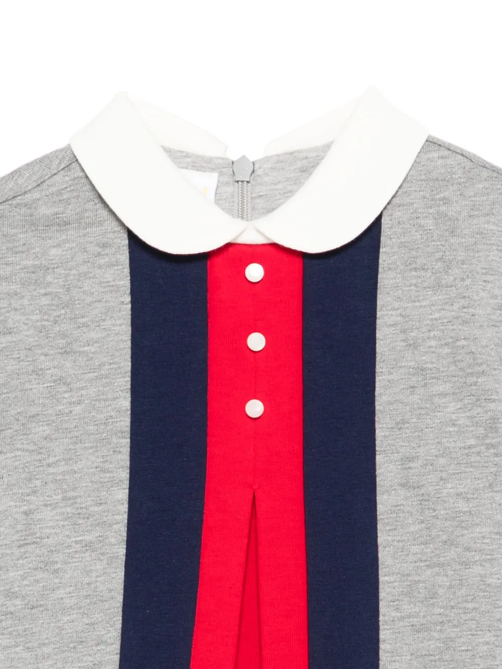 Gucci Kids peter-pan collar panelled casual dress Grijs