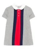 Gucci Kids peter-pan collar panelled casual dress - Grey
