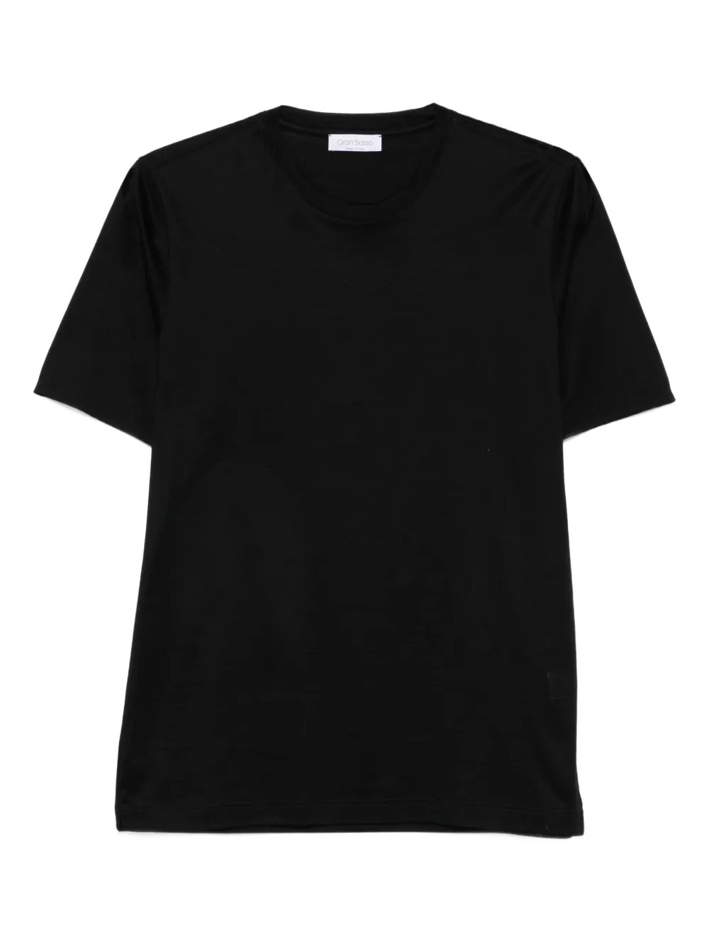 Gran Sasso round-neck cotton T-shirt | Black | Image 1