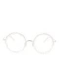 Megane and Me Edie geometric-frame glasses - Neutrals
