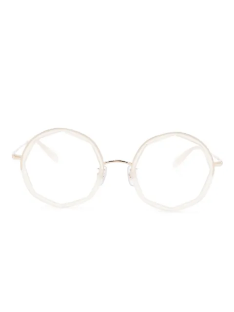 Megane and Me Edie geometric-frame glasses