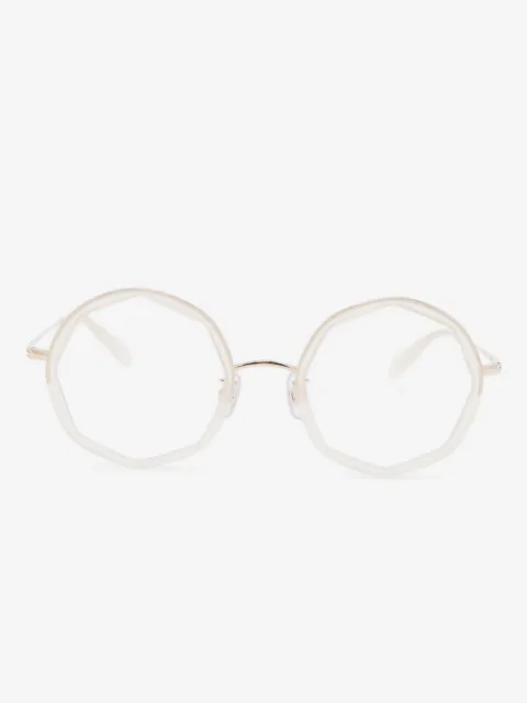 Megane and Me Edie geometric-frame glasses