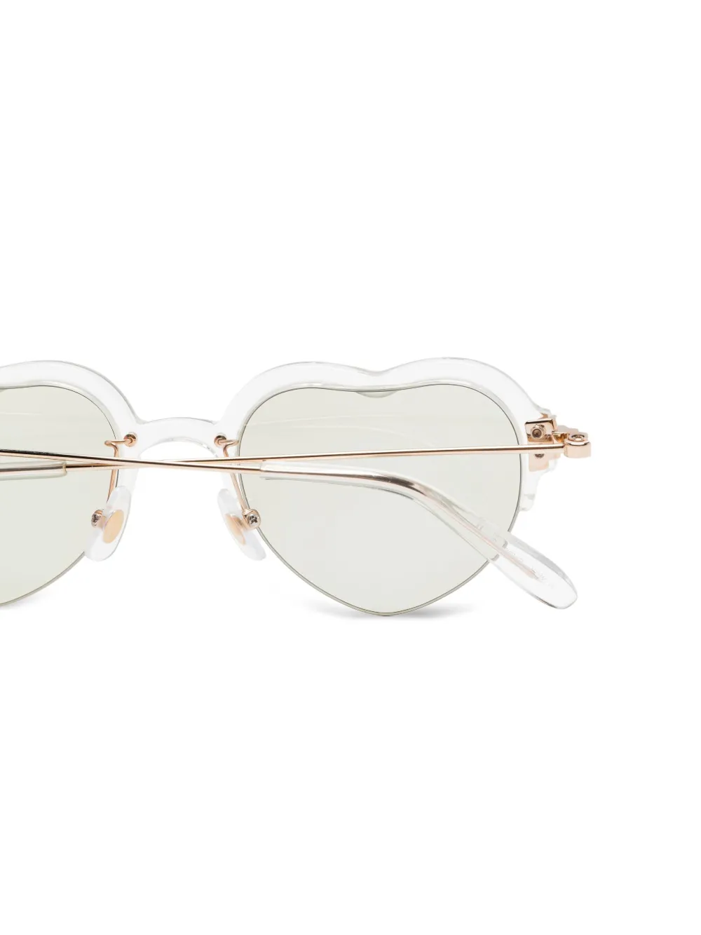 Megane and Me Carrie heart-frame sunglasses Wit