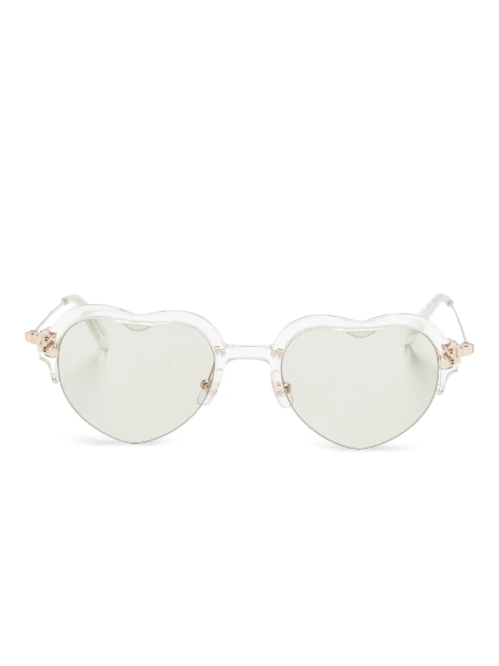 Megane and Me Carrie heart-frame sunglasses Wit