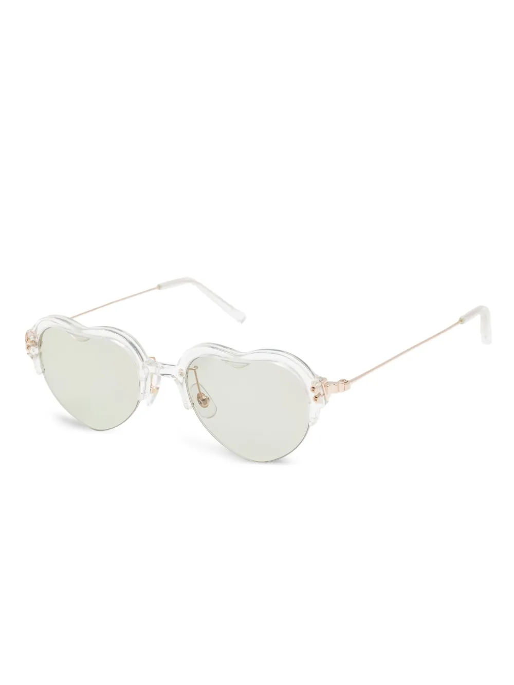 Megane and Me Carrie heart-frame sunglasses Wit