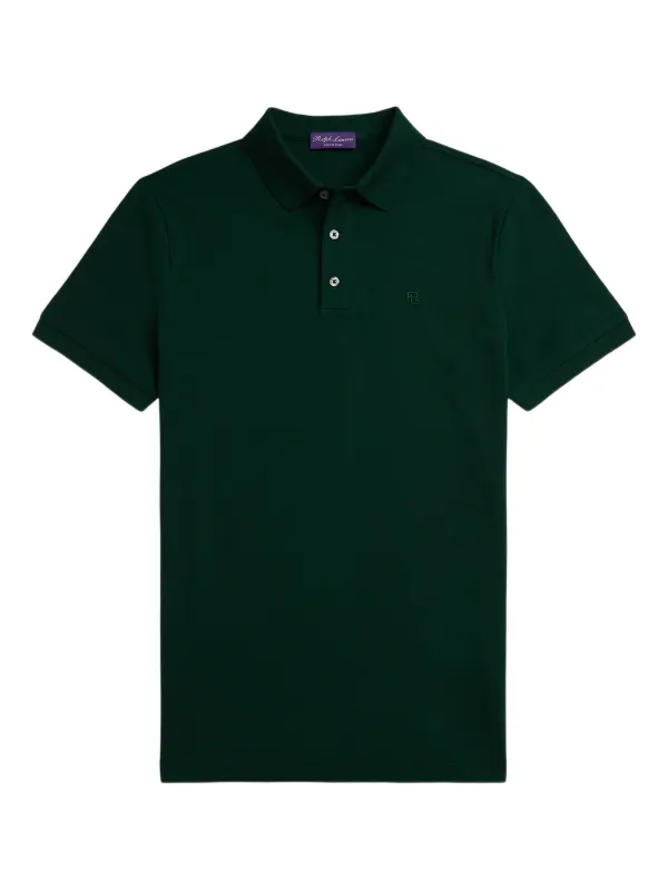 Ralph Lauren Purple Label Embroidered-logo Polo Shirt in Green
