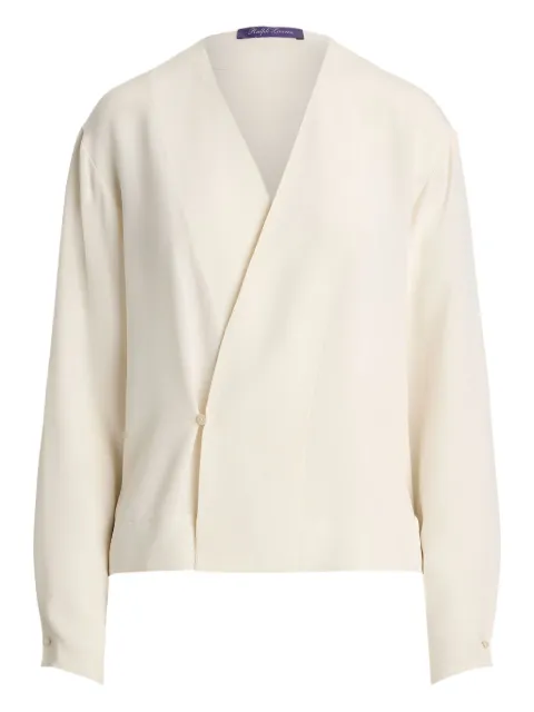 Ralph Lauren Collection wrap-front long-sleeve top