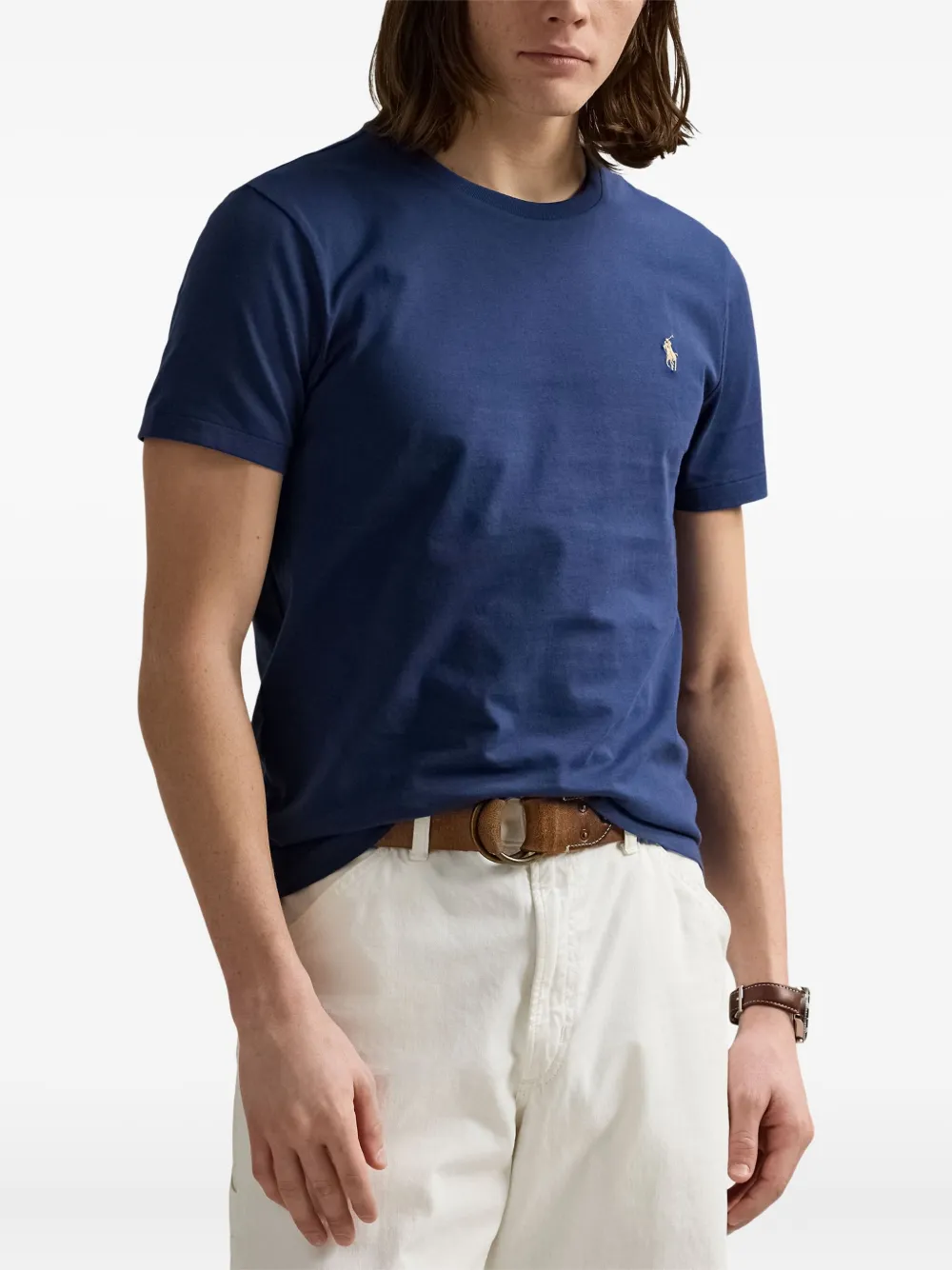 Polo Ralph Lauren T-shirt met geborduurd logo Blauw