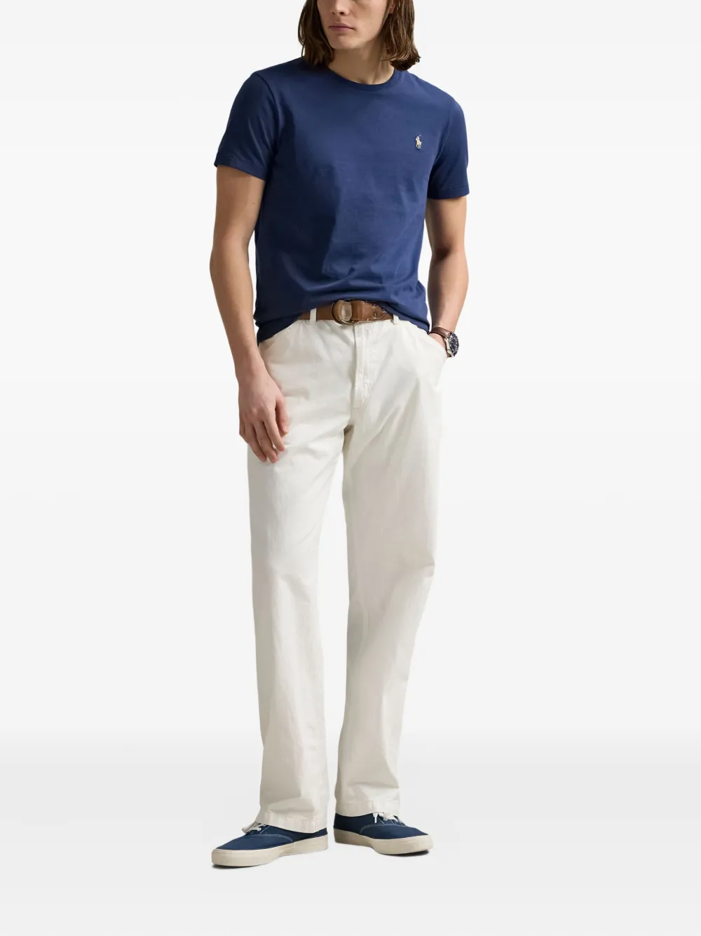 Polo Ralph Lauren T-shirt met geborduurd logo Blauw