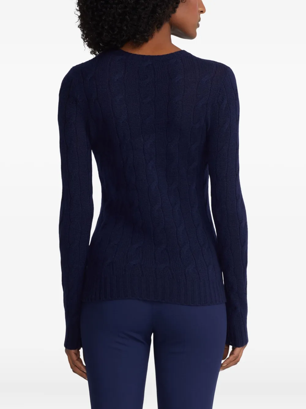 Ralph Lauren Collection cable-knit cashmere sweater Blauw