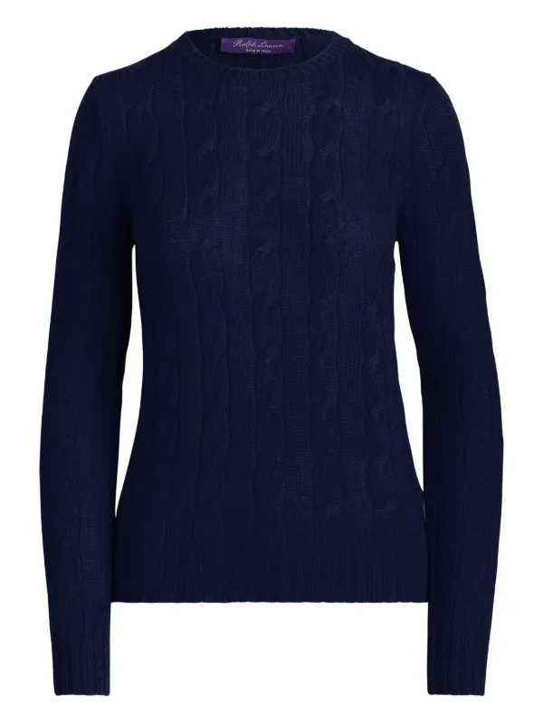 Ralph Lauren Collection Cable-knit Cashmere Sweater in Blue