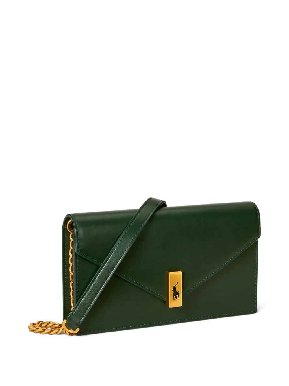 Polo Ralph Lauren ID leren crossbodytas Groen