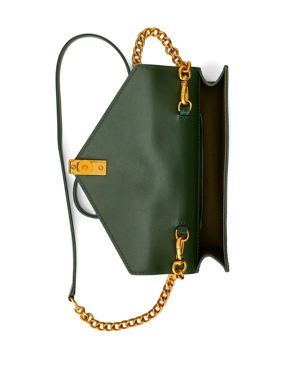 Polo Ralph Lauren ID leren crossbodytas Groen