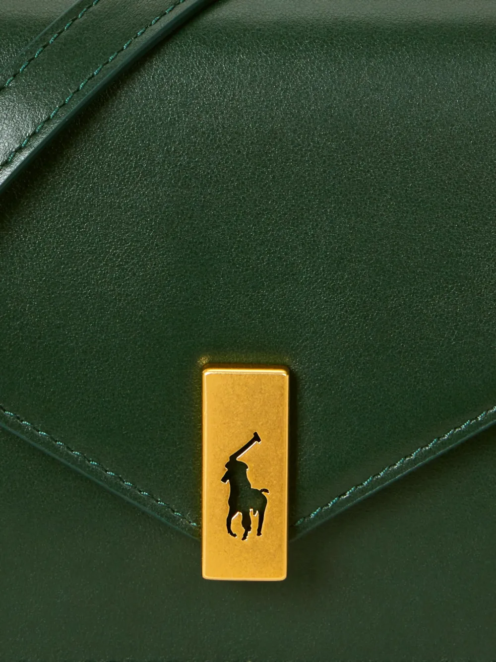 Polo Ralph Lauren ID leren crossbodytas Groen
