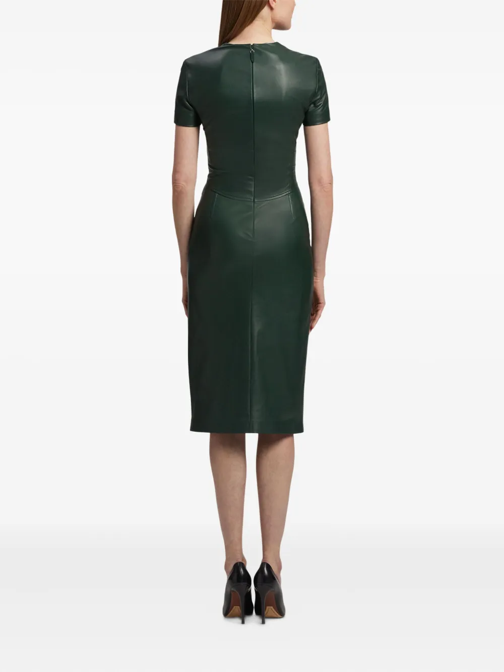 Ralph Lauren Collection short-sleeve belted dress Groen