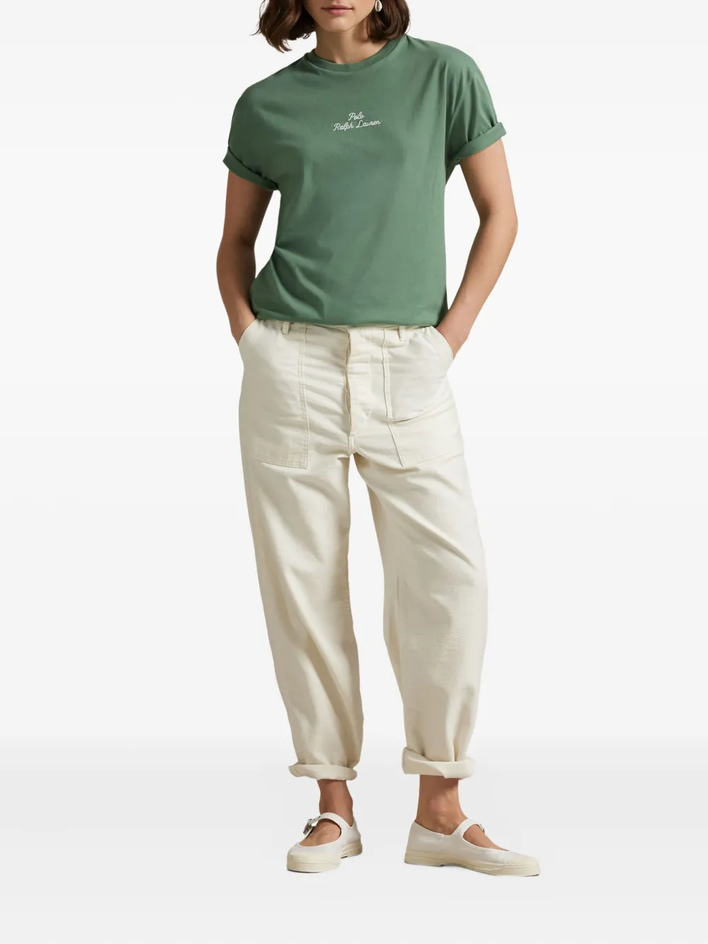 Polo Ralph Lauren T-shirt met geborduurd logo Groen