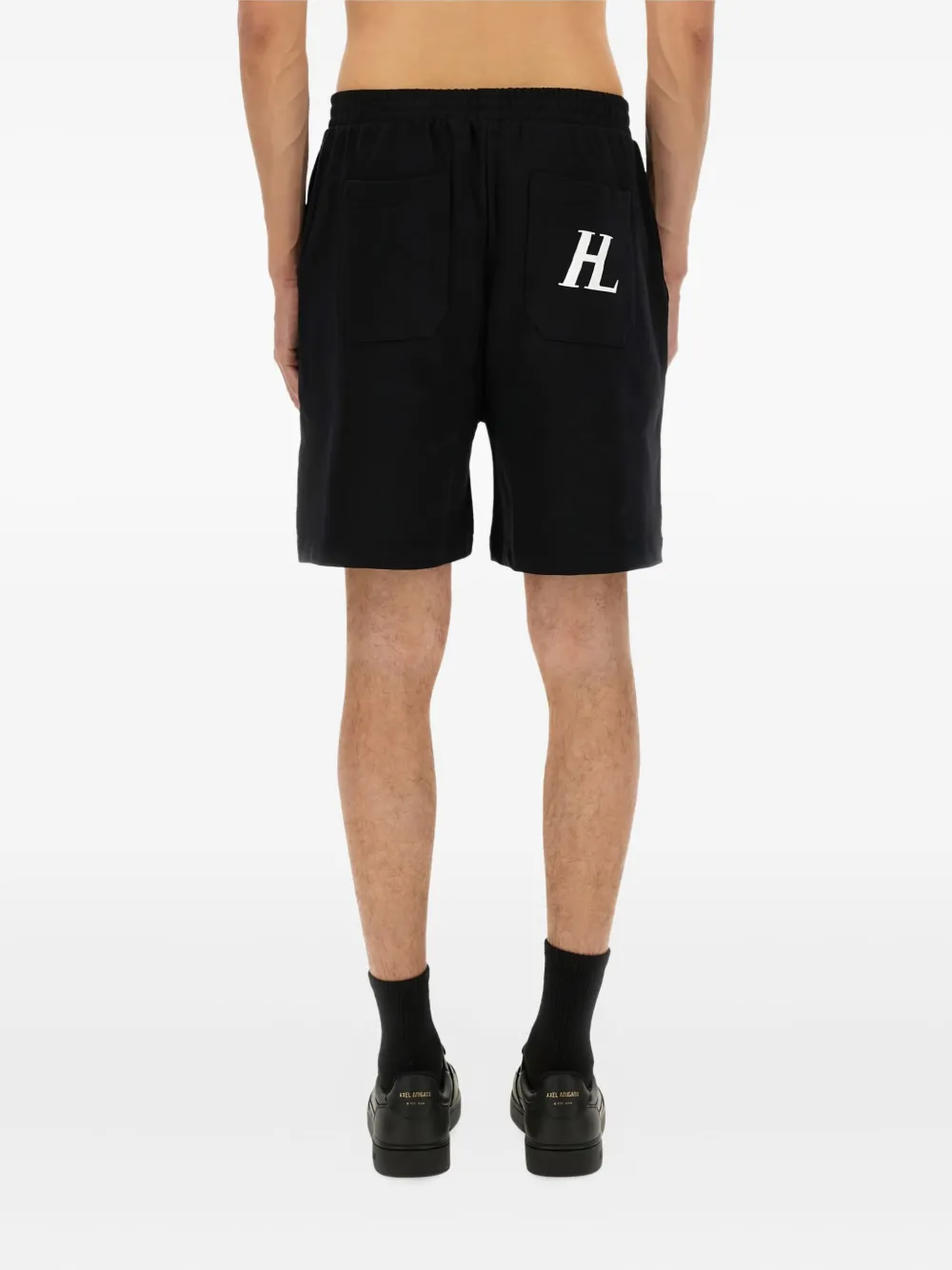 Helmut Lang logo-detail cotton shorts Zwart
