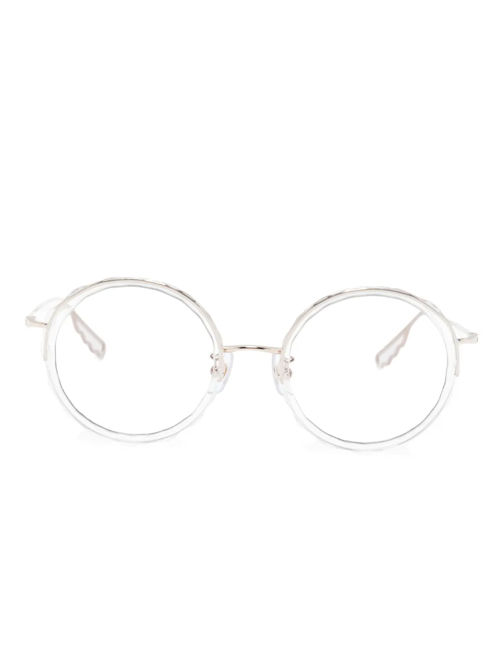 Megane and Me Zonnebril met rond montuur Wit