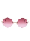 Megane and Me geometric-frame sunglasses - Gold