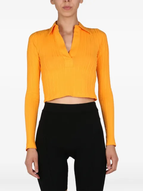 Helmut Lang collared ribbed top