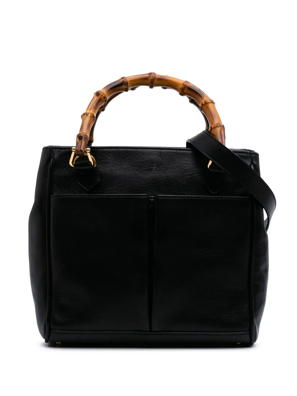 Gucci Pre-Owned 20th Century スモールレザー バンブー サッチェルバッグ - ブラック Gucci Pre-Owned 20th Century スモールレザー バンブー サッチェルバッグ - ブラック