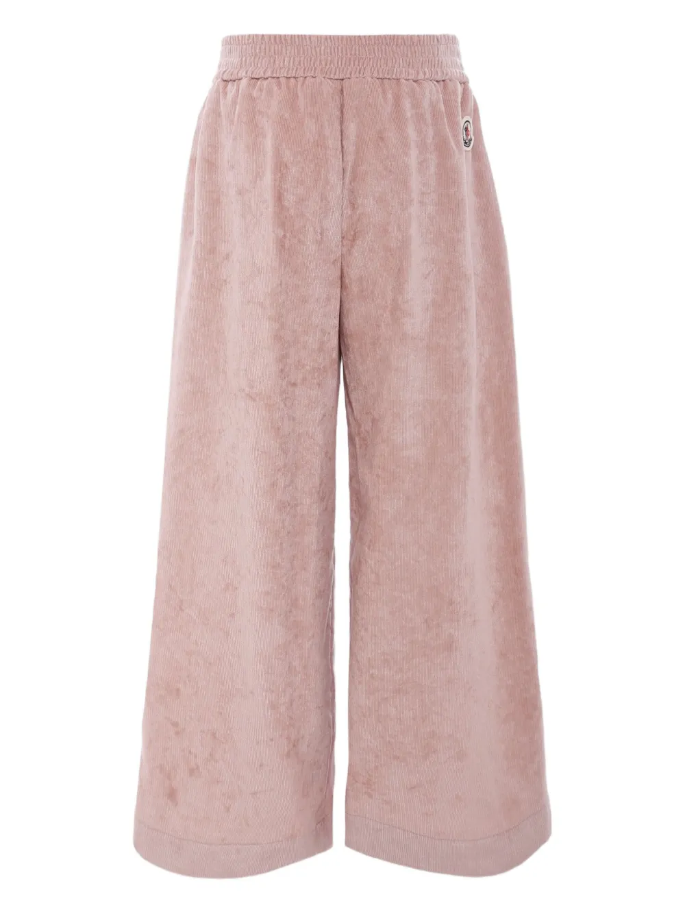 Moncler Enfant elastic-waist velour trousers Roze