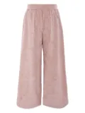 Moncler Enfant elastic-waist velour trousers - Pink