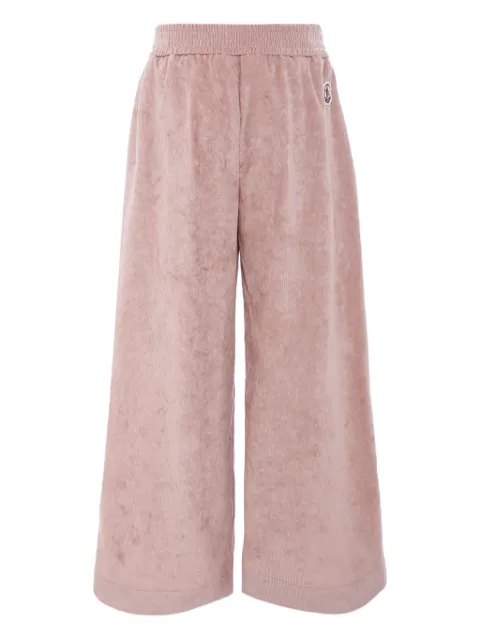 Moncler Enfant elastic-waist velour trousers