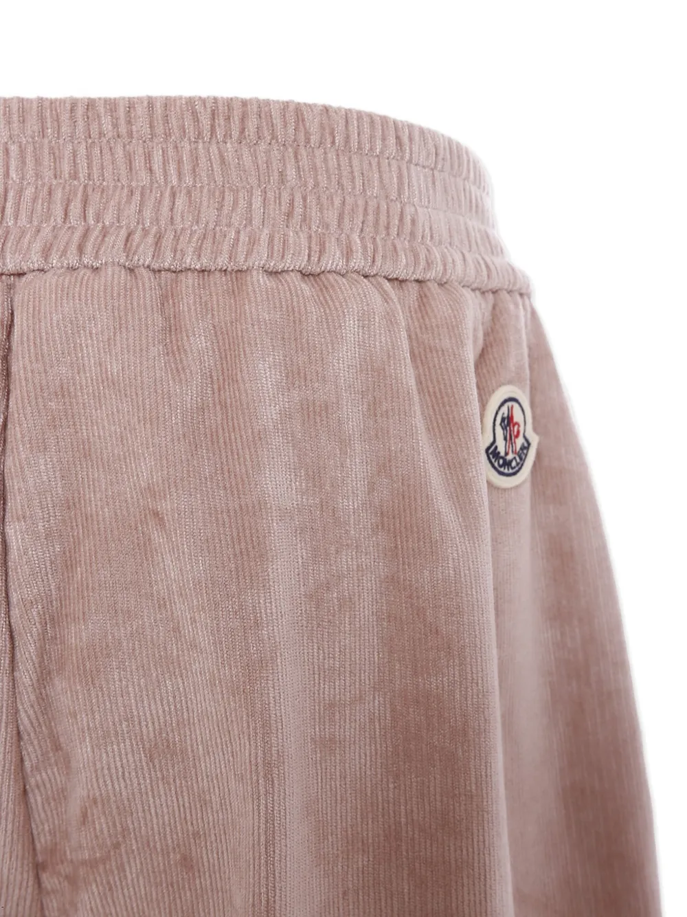 Moncler Enfant elastic-waist velour trousers Roze