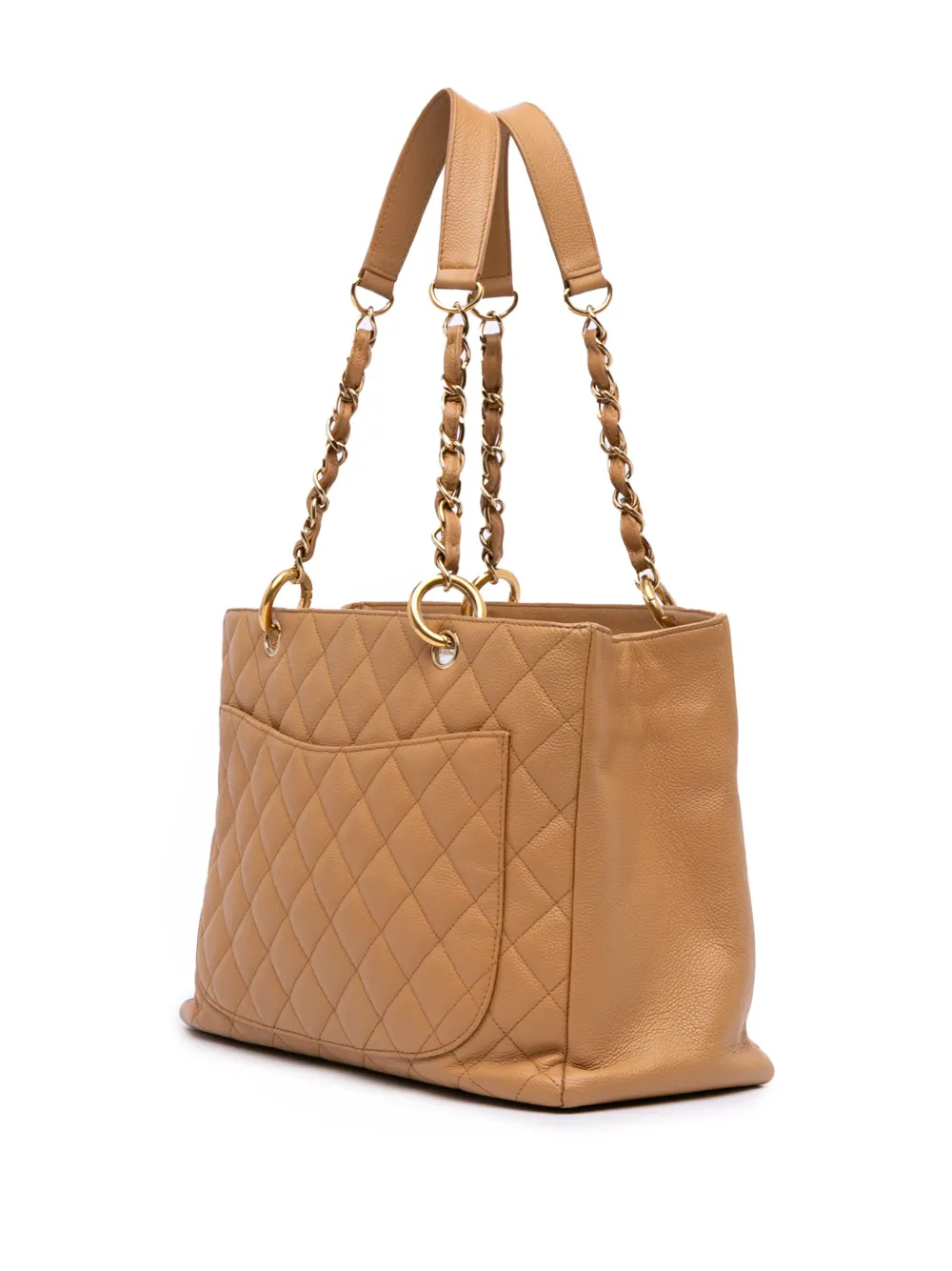 Pre-owned Chanel 2006-2008 Caviar Grand Shopping Tote Bag In Brown