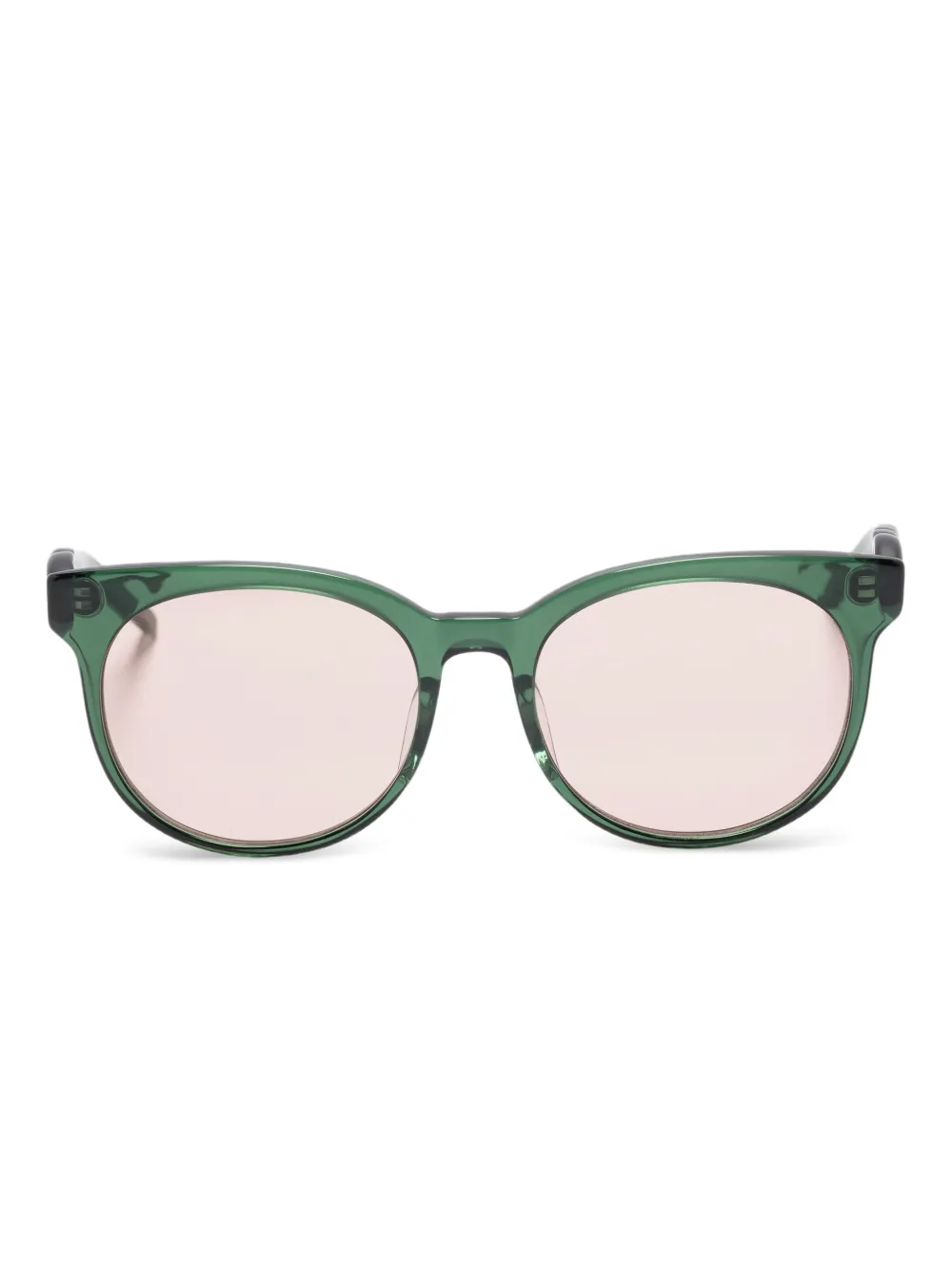 Megane and Me Olive zonnebril met rond montuur Groen