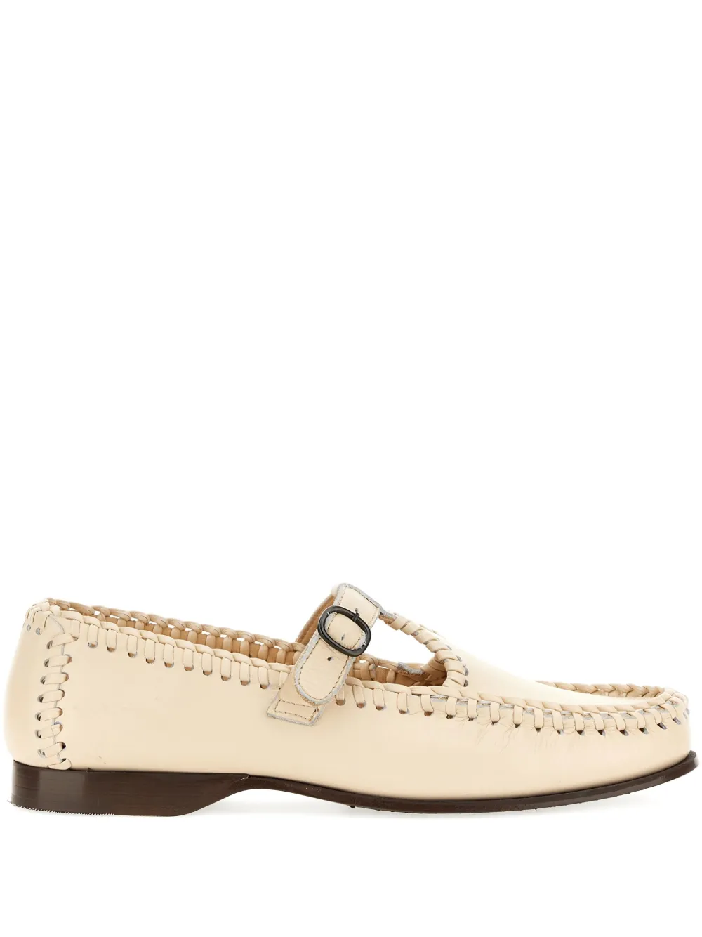 Hereu Buckle Detail Loafers In Neutral