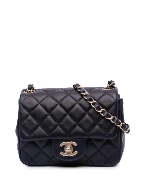 CHANEL Pre-Owned 2014-2015 Mini Square Classic Lambskin Single Flap crossbody bag