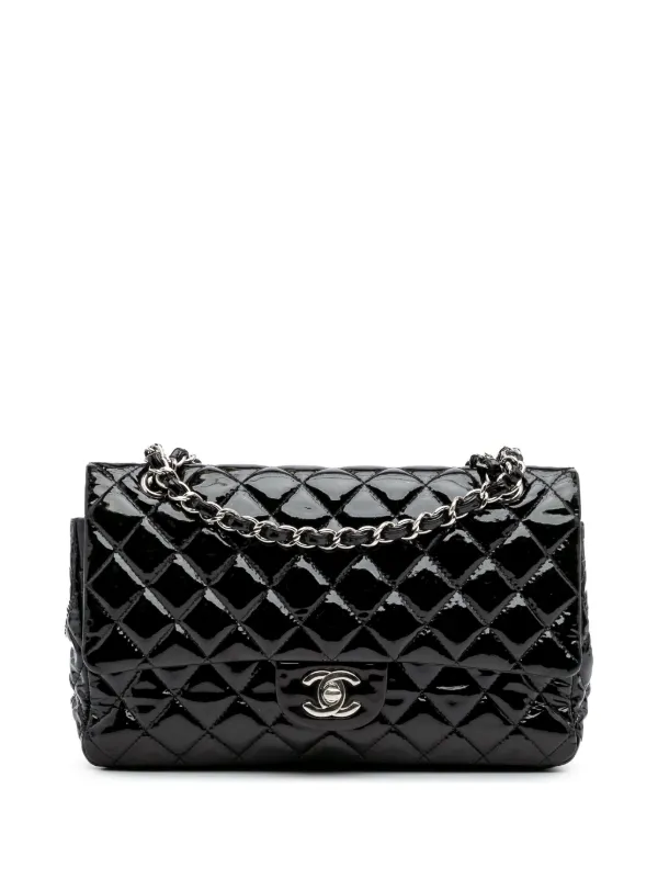 CHANEL Pre-Owned 2013-2014 Medium Classic Patent Double