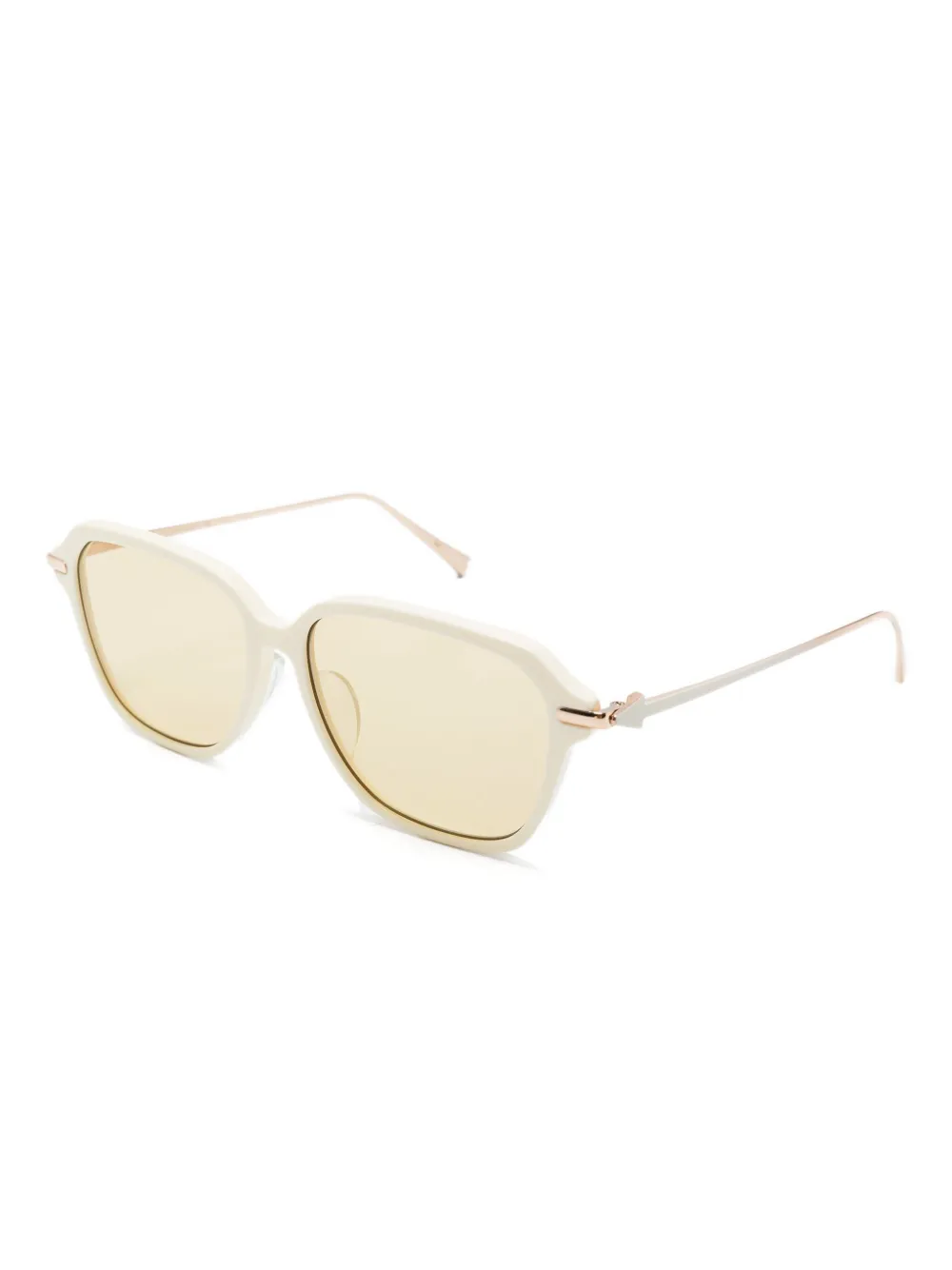 Megane and Me rectangle-frame sunglasses Beige