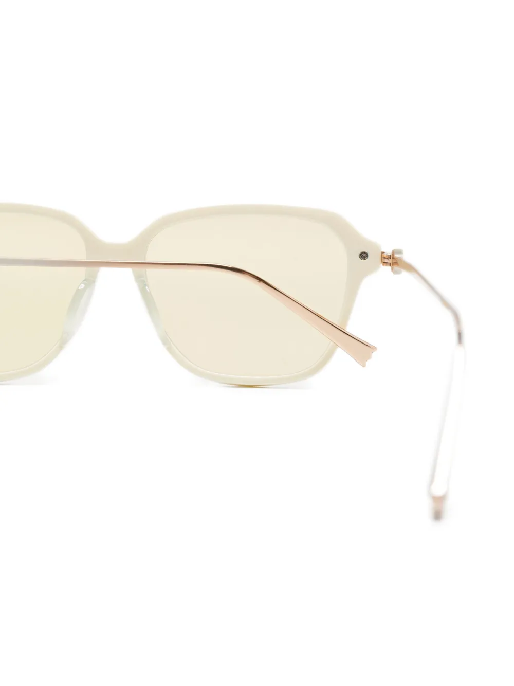 Megane and Me rectangle-frame sunglasses Beige