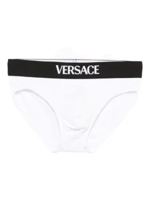 Versace ロゴウエスト ブリーフ | ホワイト | FARFETCH JP